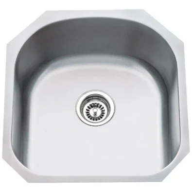 19-3/4" L x 20-1/2" W x 9" D Undermount 18 Gauge Stainless Steel Single Bowl Sink