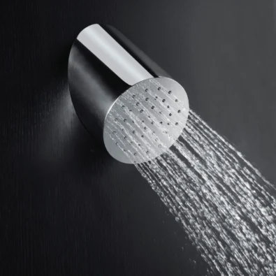 Angled Wall Round Rainfall Shower Head