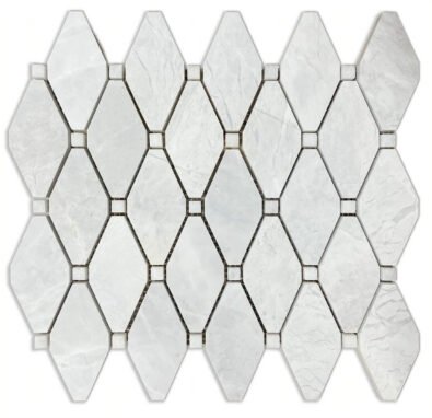 Ice Silver Rhomboid w/ White Dots