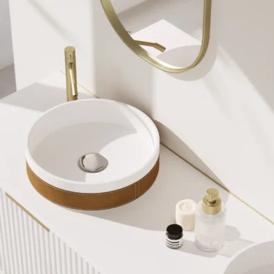 Ring Cow Leather Counter Vessel