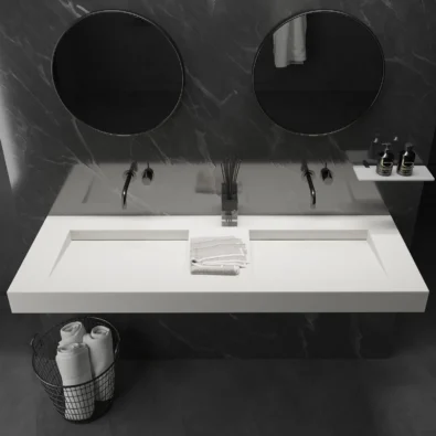 Square 59″ Wide Double Vanity
