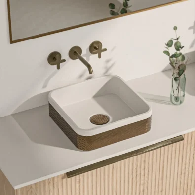 Square Snakeskin Counter Vessel