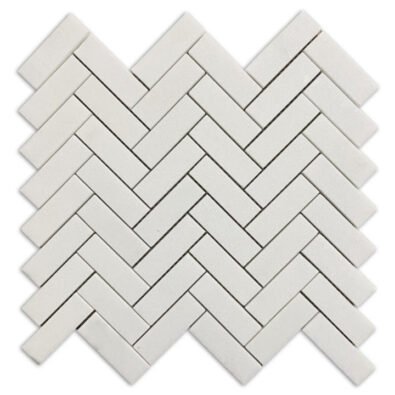 Thassos 1"x3" Herringbone