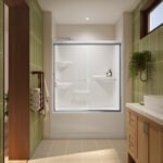 Misca 51-55 x 57 in. 6mm Bypass Tub Door for Alcove Installation with Clear glass in Chrome