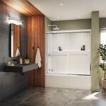 Misca 55-59 x 57 in. 6mm Bypass Tub Door for Alcove Installation with Clear glass in Chrome