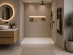 Cache 3660 Acrylic Right Corner Shower Base in White with Right Drain