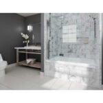 Albana 3260 IF AFR Acrylic Alcove Left-Hand Drain Bathtub in White