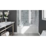 Albana 3260 IFS Acrylic Alcove Right-Hand Drain Whirlpool Bathtub in White