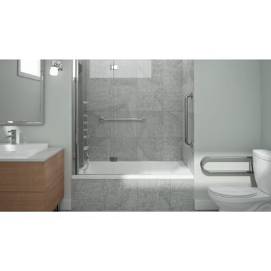 Astica 3060 IF Acrylic Alcove Left-Hand Drain Bathtub in White