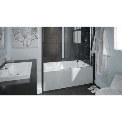 Azea 3260 IFS Acrylic Alcove Left-Hand Drain Bathtub in White