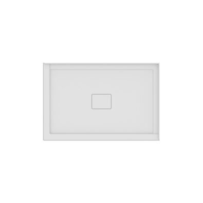 Rouge 4832 Acrylic Right Corner Shower Base in White with Center Drain