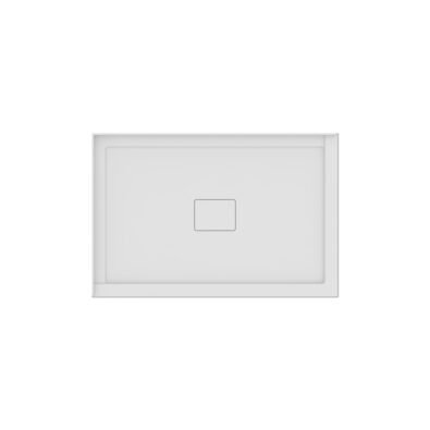 Rouge 4832 Acrylic Left Corner Shower Base in White with Center Drain
