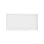 Rouge 6032 Acrylic Right Corner Shower Base in White with Right Drain