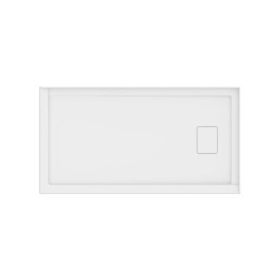 Rouge 6032 Acrylic Right Corner Shower Base in White with Right Drain