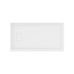 Rouge 6032 Acrylic Left Corner Shower Base in White with Left Drain
