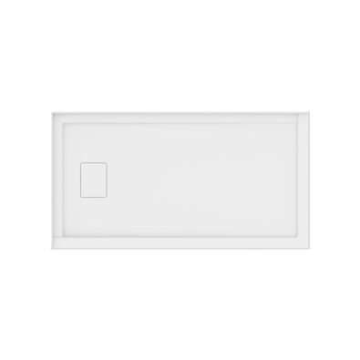 Rouge 6032 Acrylic Left Corner Shower Base in White with Left Drain