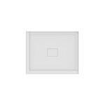 Rouge 4234 Acrylic Right Corner Shower Base in White with Center Drain