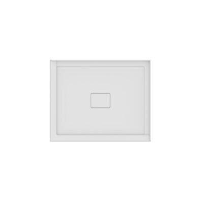 Rouge 4234 Acrylic Right Corner Shower Base in White with Center Drain