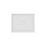 Rouge 4234 Acrylic Left Corner Shower Base in White with Center Drain