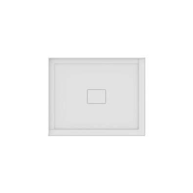 Rouge 4234 Acrylic Left Corner Shower Base in White with Center Drain