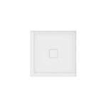 Rouge 3636 Acrylic Corner Shower Base in White with Center Drain