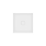 Rouge 3636 Acrylic Alcove Shower Base in White with Center Drain