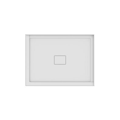 Rouge 4836 Acrylic Right Corner Shower Base in White with Center Drain