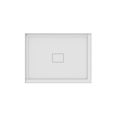 Rouge 4836 Acrylic Left Corner Shower Base in White with Center Drain