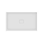 Rouge 6036 Acrylic Right Corner Shower Base in White with Center Drain