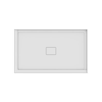 Rouge 6036 Acrylic Right Corner Shower Base in White with Center Drain
