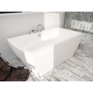 Believe 7236 Acrylic Freestanding Center Drain Activ-air Bathtub in White