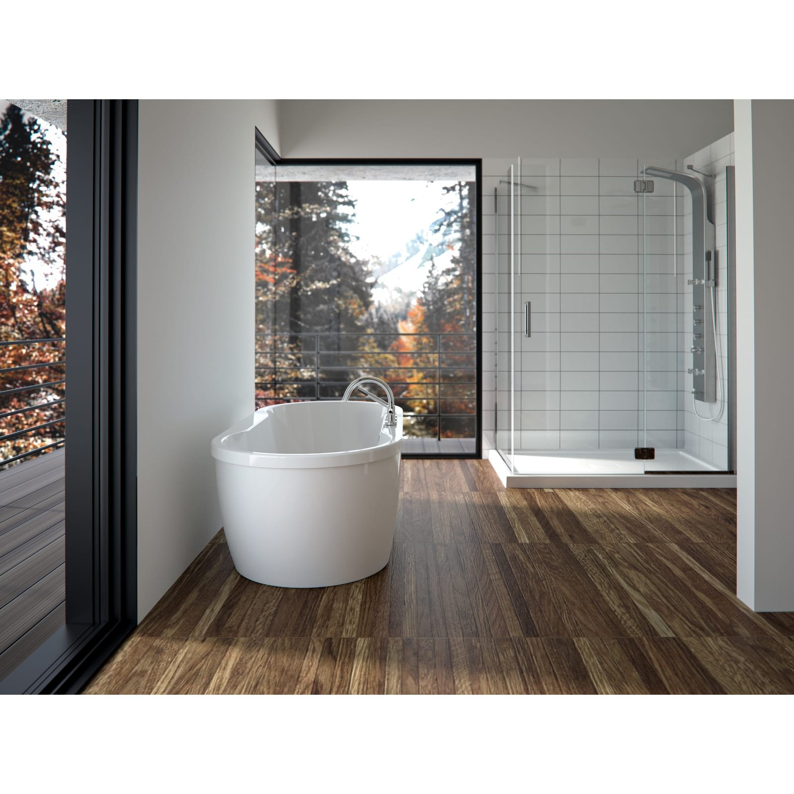Berlin F2 3260 AFR Acrylic Freestanding Center Drain Air Bathtub in White