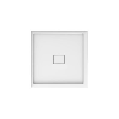 Cache 3636 Acrylic Right Corner Shower Base in White with Center Drain