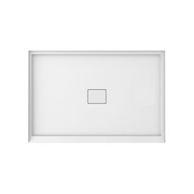 Cache 3648 Acrylic Alcove Shower Base in White with Center Drain