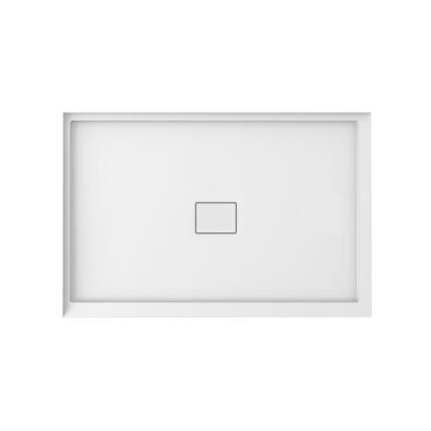 Cache 3648 Acrylic Right Corner Shower Base in White with Center Drain