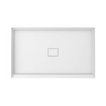 Cache 3660 Acrylic Alcove Shower Base in White with Center Drain