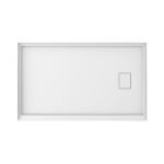 Cache 3660 Acrylic Alcove Shower Base in White with Left Drain