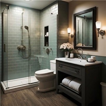 Cache 3636 Acrylic Left Corner Shower Base in White with Center Drain
