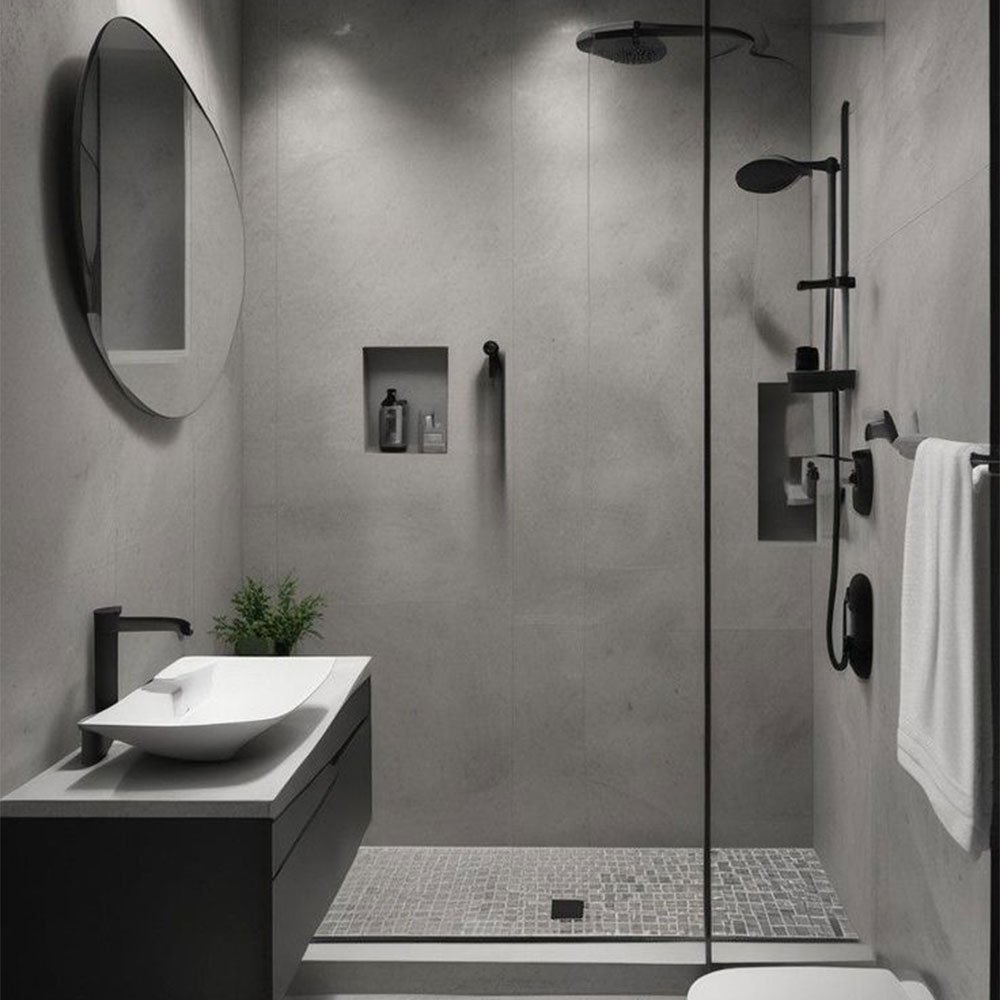 Cache 3648 Acrylic Left Corner Shower Base in White with Center Drain