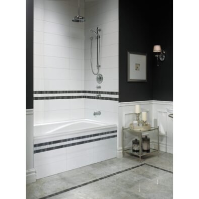 Delight 6032 IF Acrylic Alcove Left Drain Whirlpool & Activ-air Bathtub in White