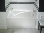 Delight 6032 IFS Acrylic Alcove Left Drain Activ-air Bathtub in White