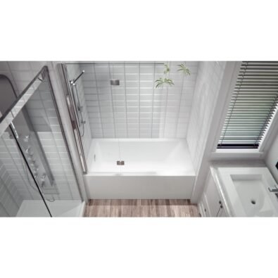 Flory de Colt 7760 IFS Acrylic Alcove Left-Hand Drain Activ-Air Bathtub in White