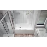 Flory de Colt 7766 IFS Acrylic Alcove Right Drain Activ-Air Bathtub in White