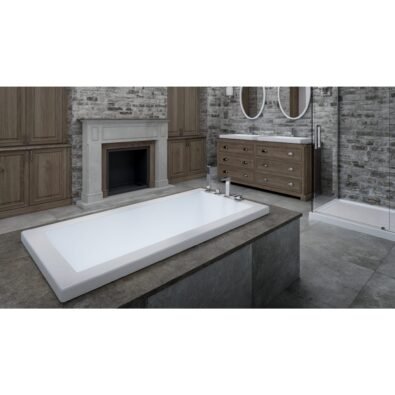 Flory de Colt 7766 Acrylic Drop-in End Drain Activ-Air Bathtub in White