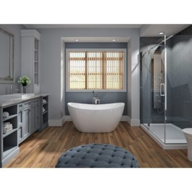 Florence F1 3260 AFR Acrylic Freestanding Center Drain Air Bathtub in White