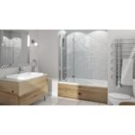 Juna 3060 IF Acrylic Alcove Right-Hand Drain Whirlpool Bathtub in White
