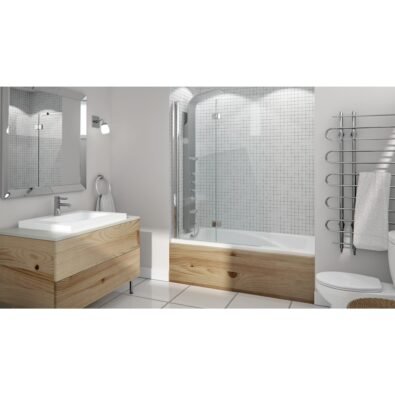 Juna 3060 IF Acrylic Alcove Right-Hand Drain Whirlpool Bathtub in White