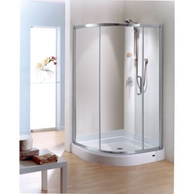 Munich 40 x 40 x 71 in. 6 mm Sliding Shower Door for Corner Installation with Clear glass in Chrome