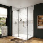 Axion 60 x 32 x 78 3/4 in. 8mm Sliding Shower Door for Corner Installation with Clear glass in Chrome