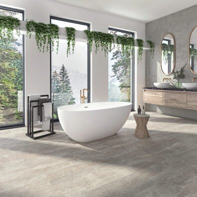 Braga 5929 AFR Solid Surface Freestanding Center Drain Bathtub in Matte White
